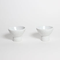 Korean Speckled White Ceramic Tea Cup