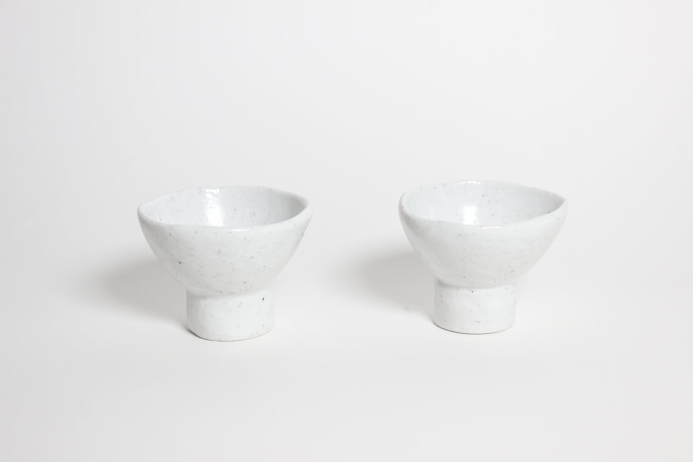 Korean Speckled White Ceramic Tea Cup
