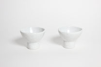 Korean Speckled White Ceramic Tea Cup