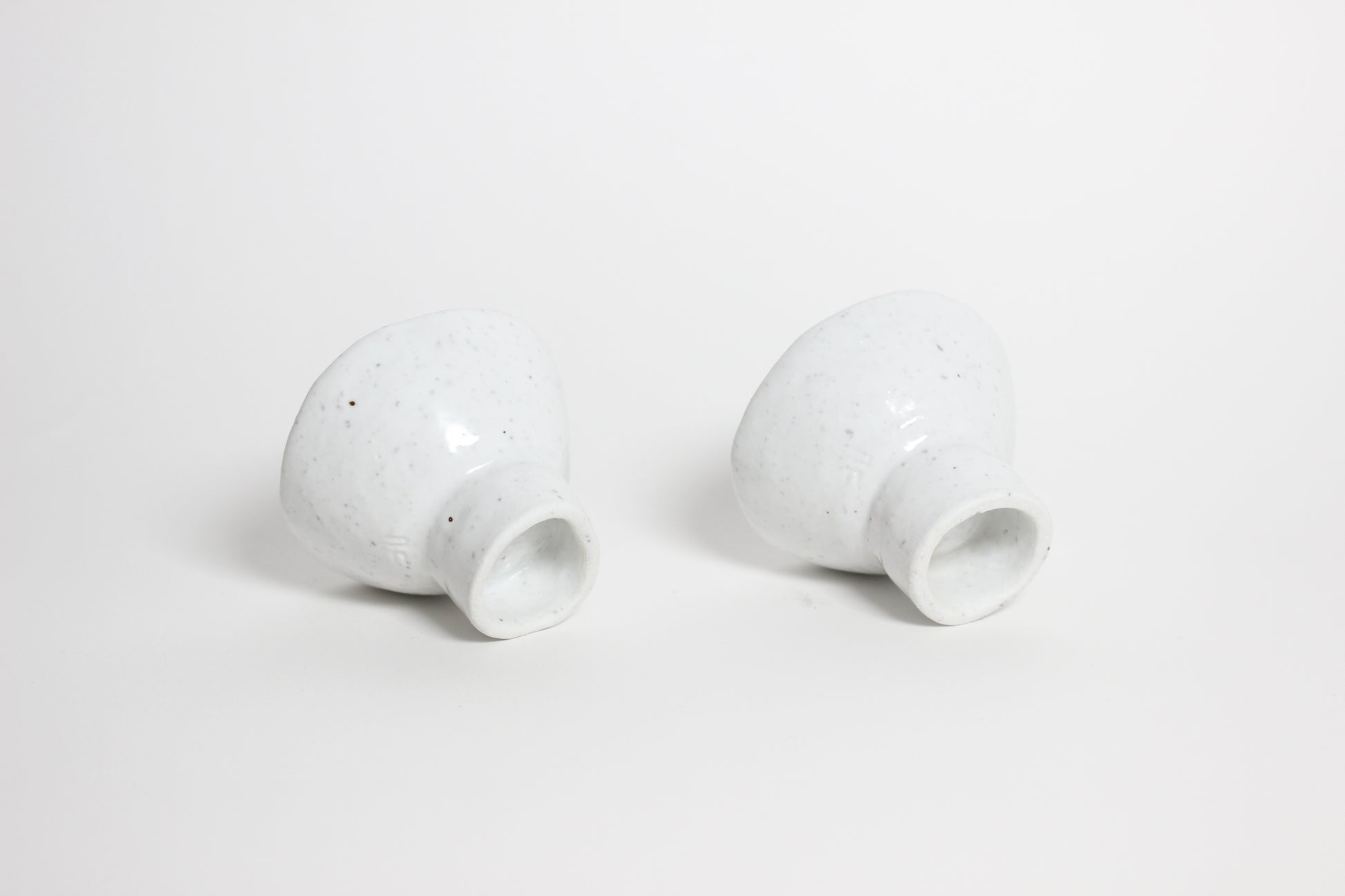 Korean Speckled White Ceramic Tea Cup
