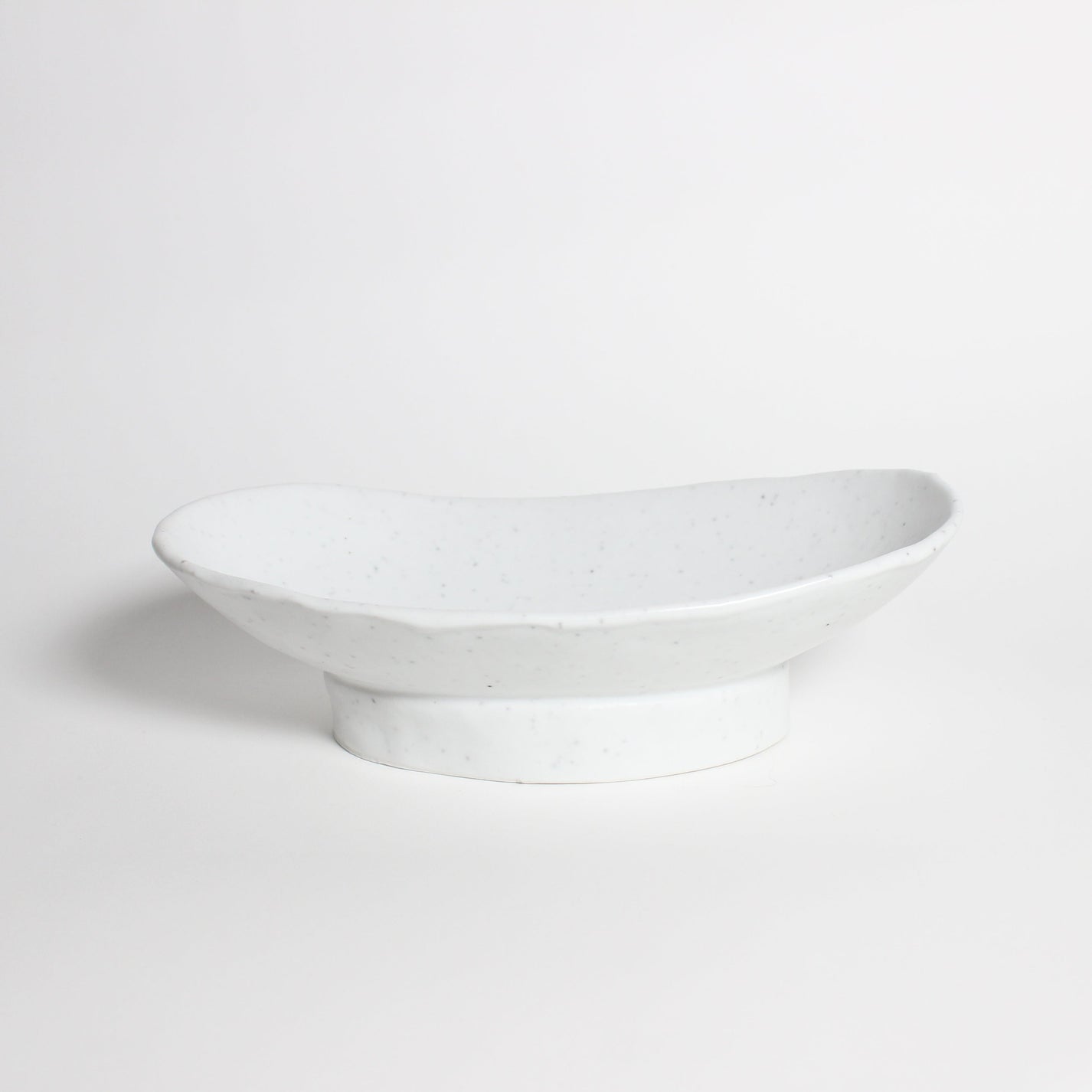 Korean Ceramic Highstand Oval Bowl