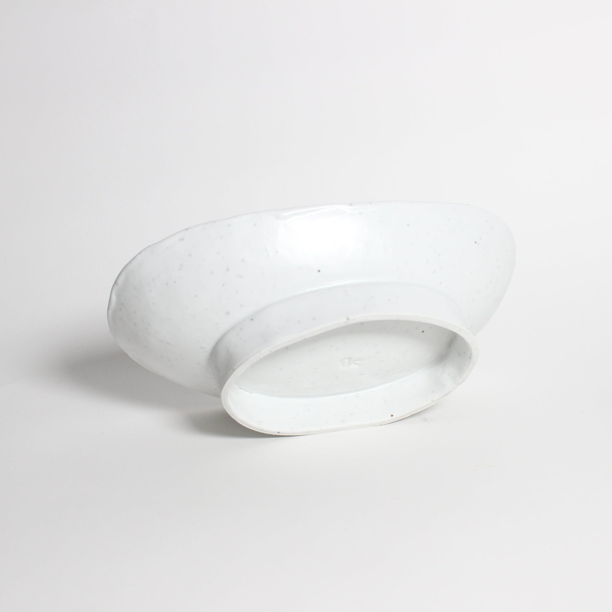 Korean Ceramic Highstand Oval Bowl