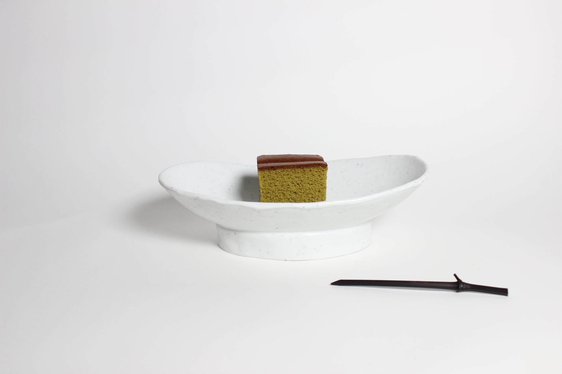 Korean Ceramic Highstand Oval Bowl