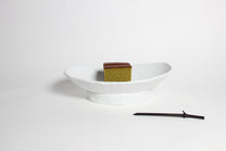 Korean Ceramic Highstand Oval Bowl