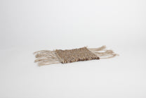 Hand-knitted tweed coaster, brown