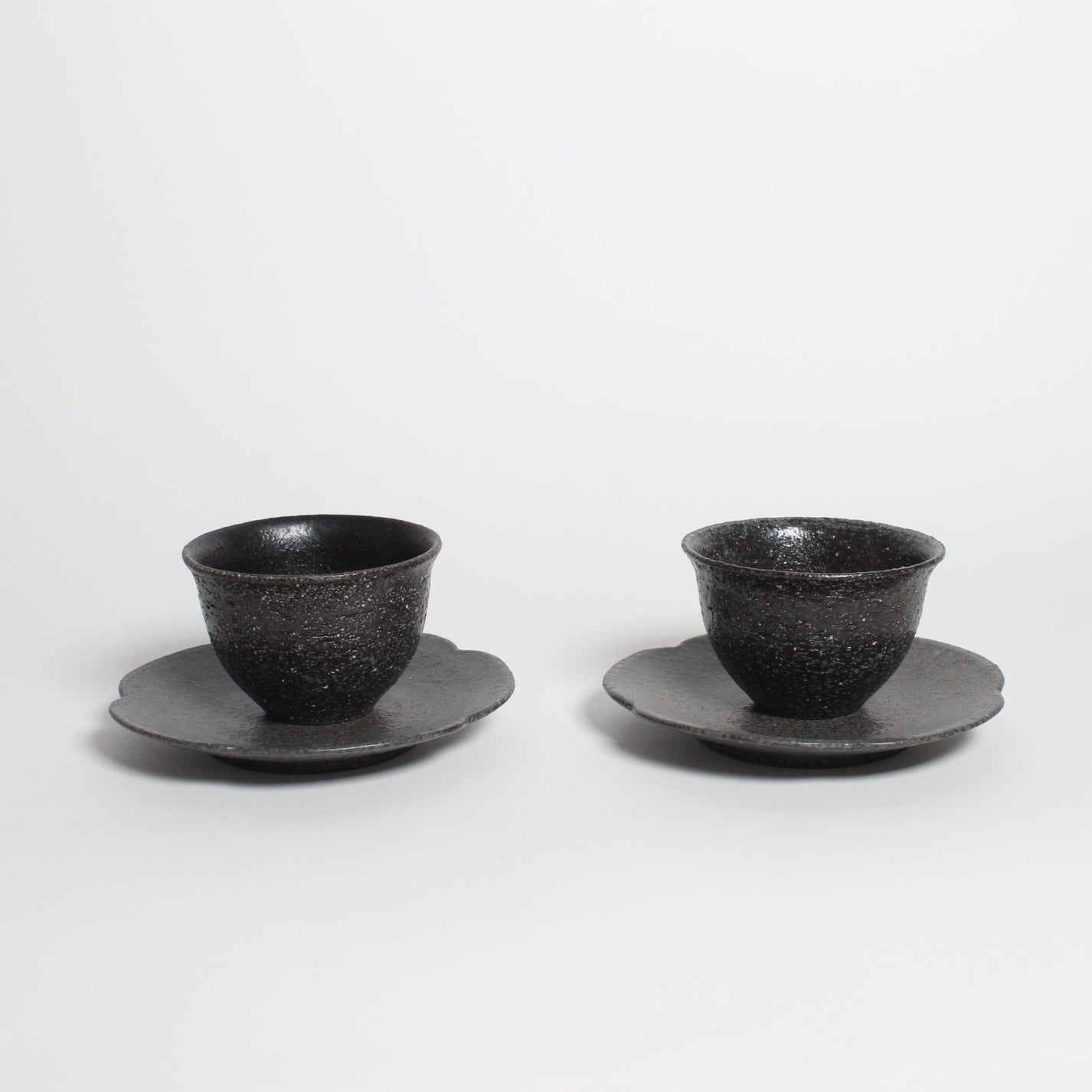 Korean Heugja Ceramic Tea Cup &amp; Floral Saucer