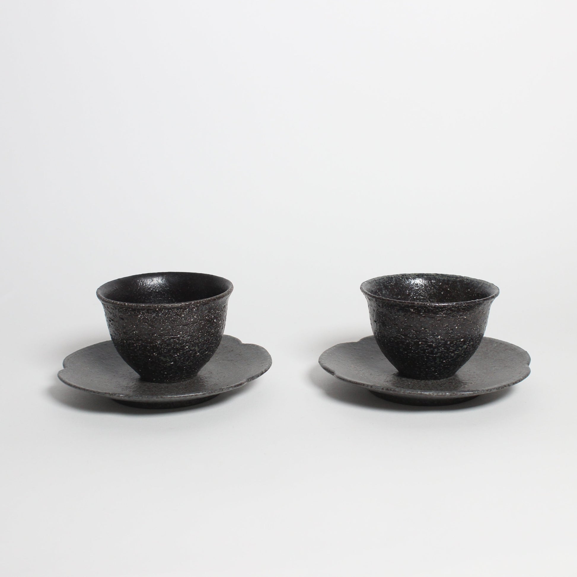 Korean Heugja Ceramic Tea Cup &amp; Floral Saucer