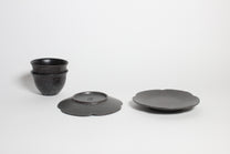 Korean Heugja Ceramic Tea Cup &amp; Floral Saucer