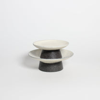 Korean buncheong ceramic highstand plates