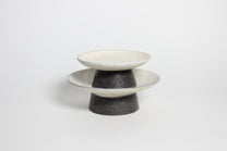 Korean buncheong ceramic highstand plates