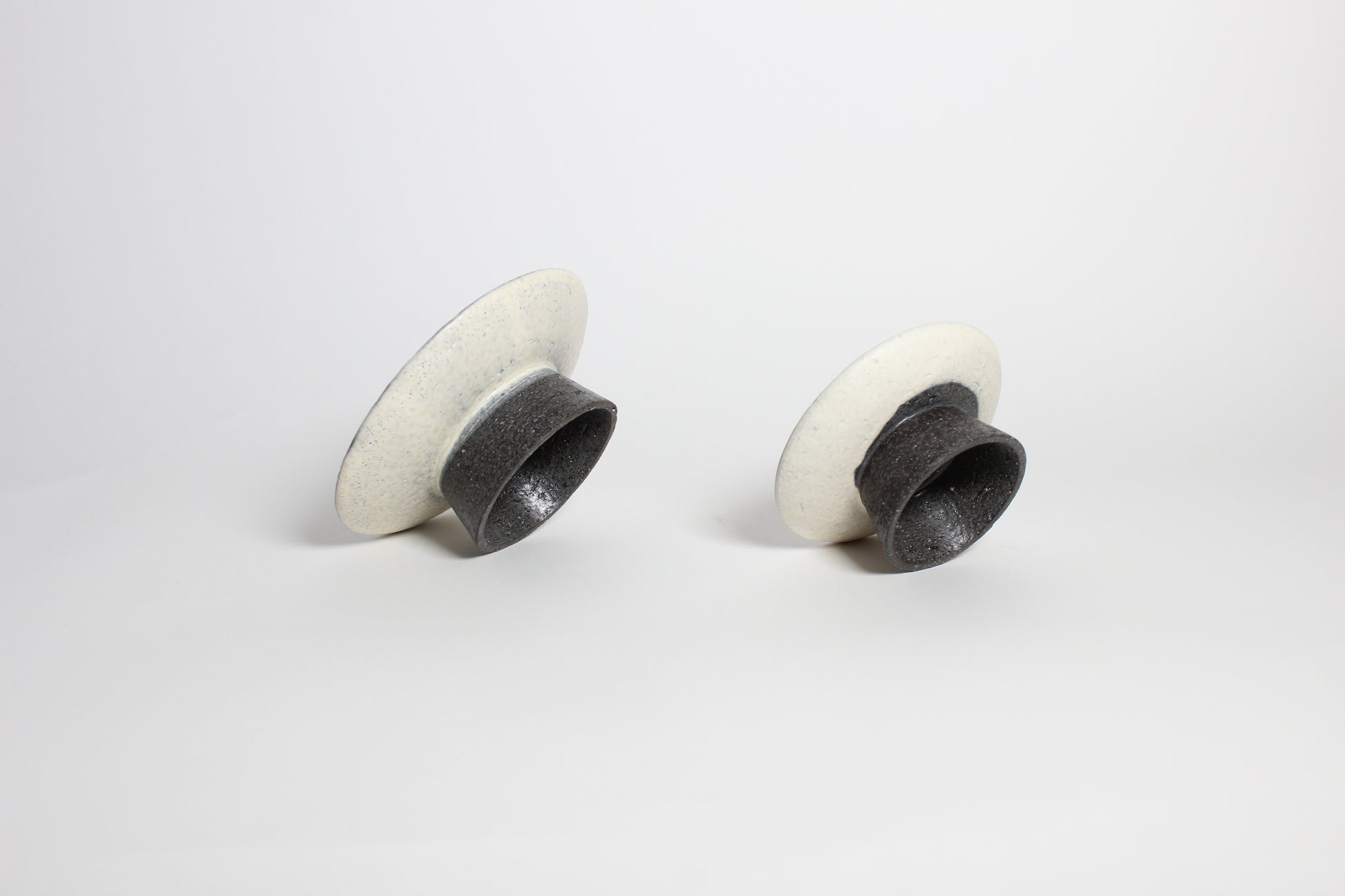 Korean buncheong ceramic highstand plates