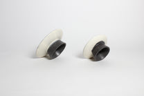 Korean buncheong ceramic highstand plates