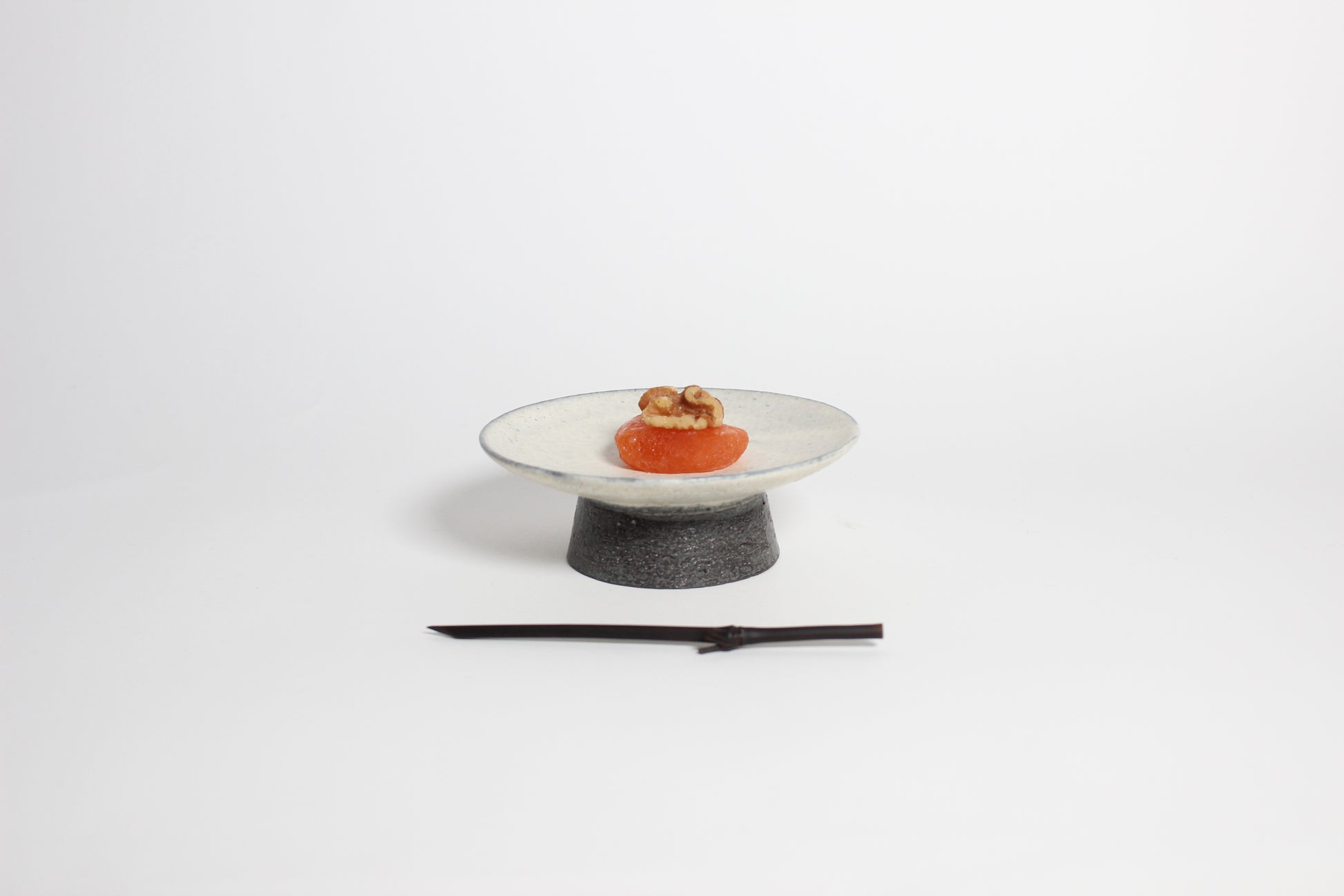 Korean buncheong ceramic highstand plates
