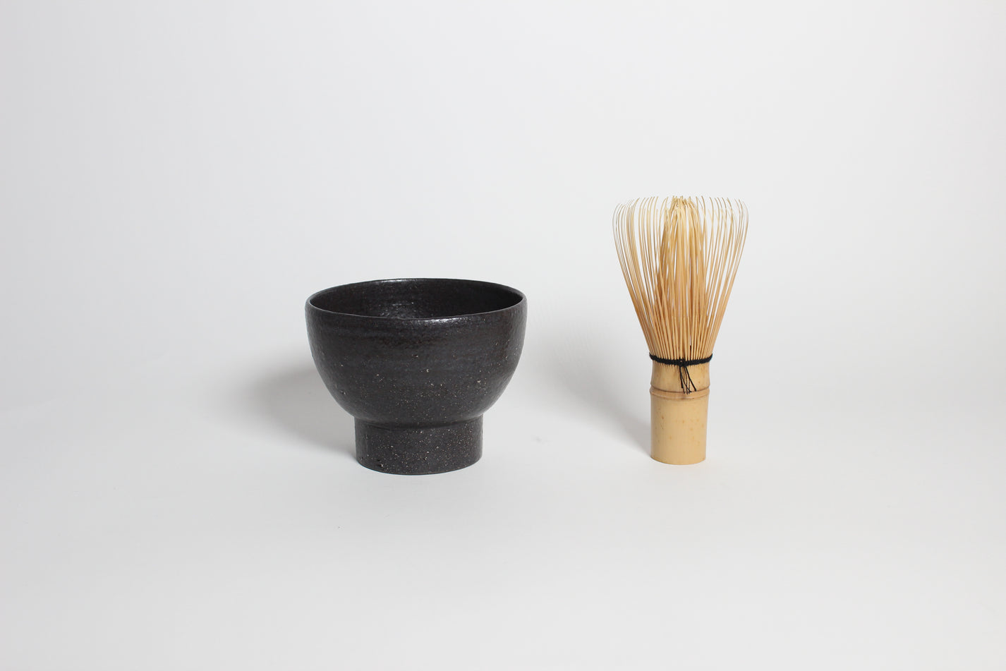 Korean Heugja Ceramic Highstand Matcha Bowl