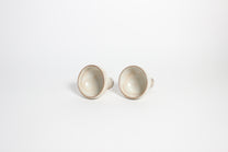 Korean Buncheong Ceramic High-Footed Cup, Carved Stem