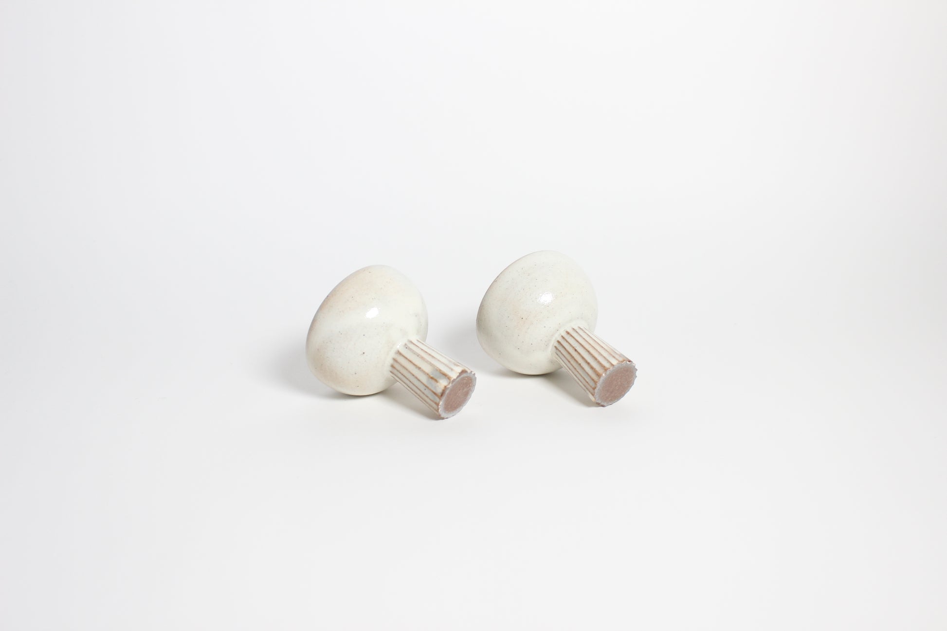 Korean Buncheong Ceramic High-Footed Cup, Carved Stem