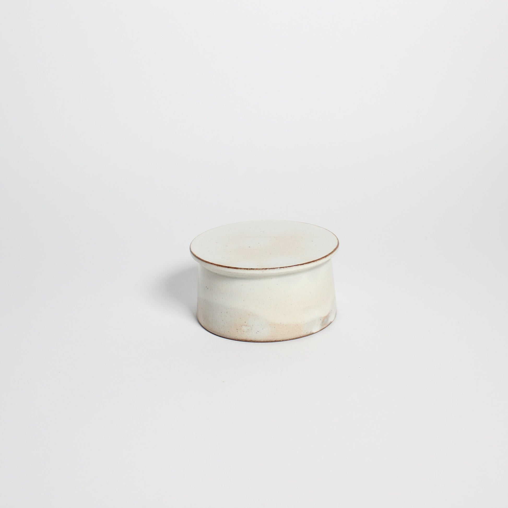 Korean Buncheong Ceramic High-Footed Round Plate
