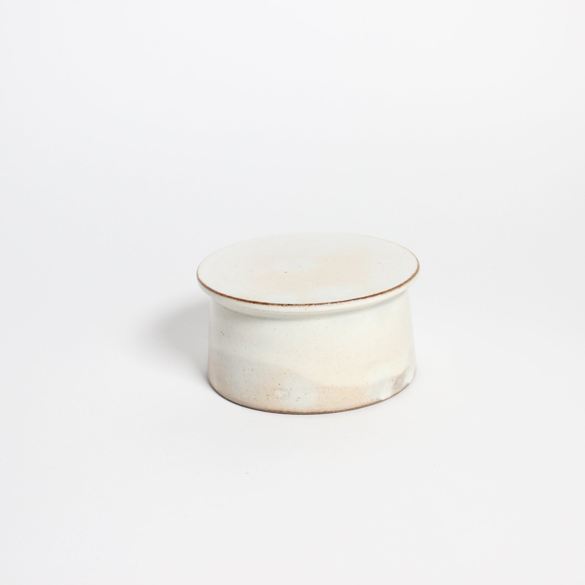 Korean Buncheong Ceramic High-Footed Round Plate