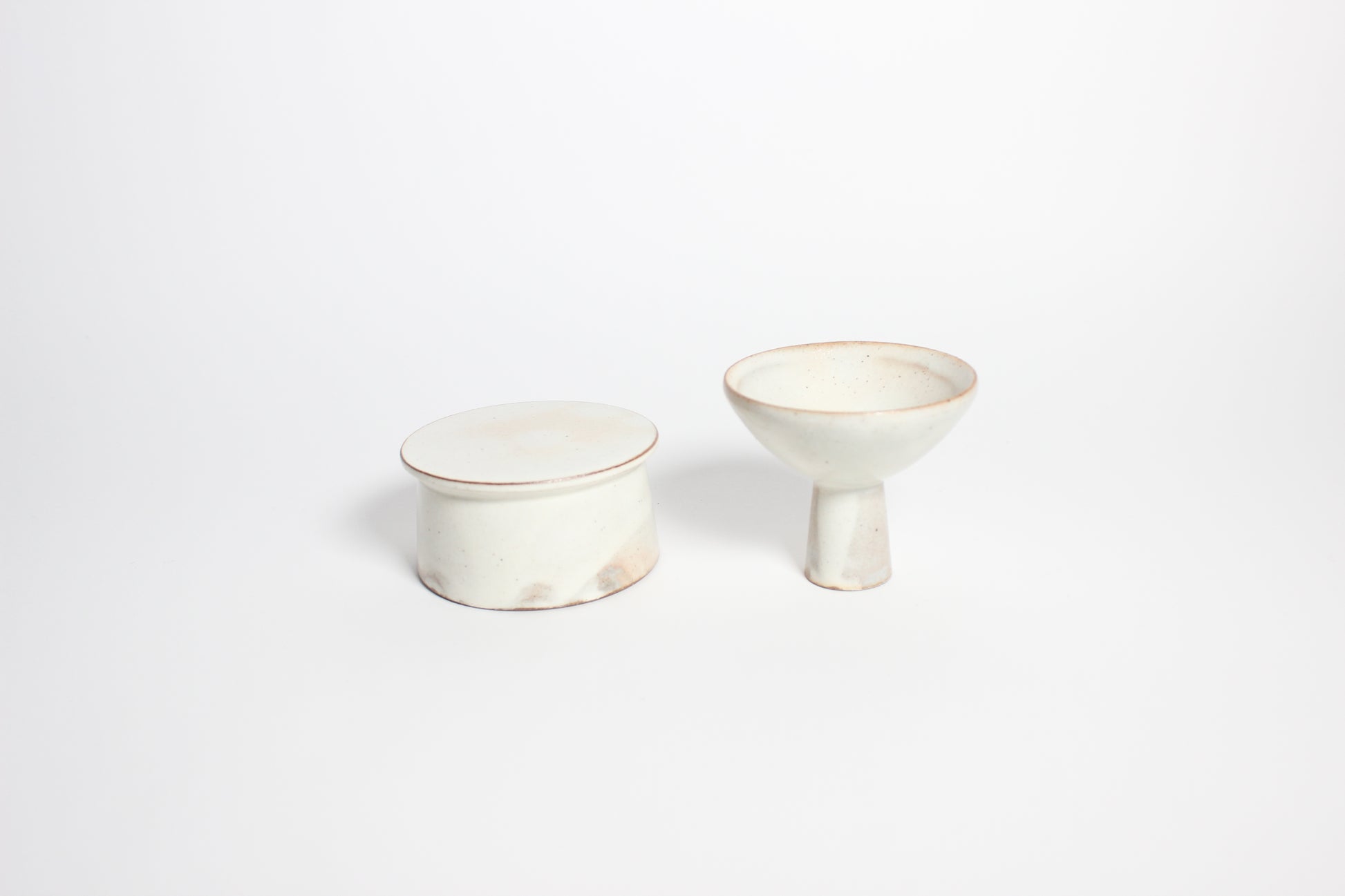 Korean Buncheong Ceramic High-Footed Martini Cup