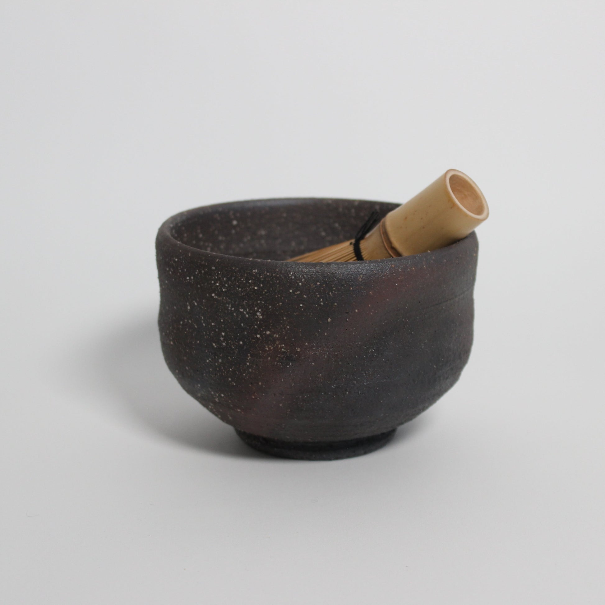 Japanese Shigaraki ceramic matcha bowl