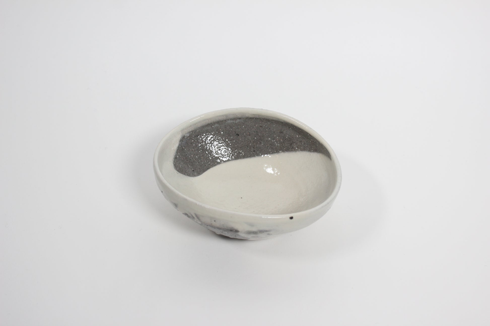 Japanese Shiragaki Ceramic Oval Bowl