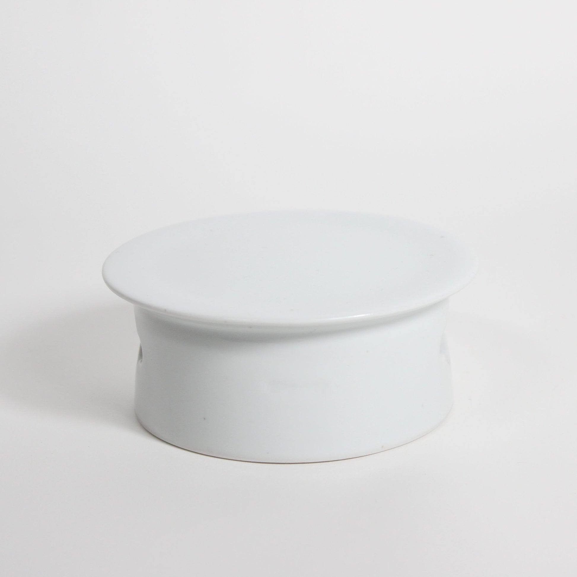 Korean Baekja White Porcelain Highstand Round Plate, S