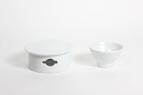 Korean Baekja White Porcelain Highstand Round Plate, S