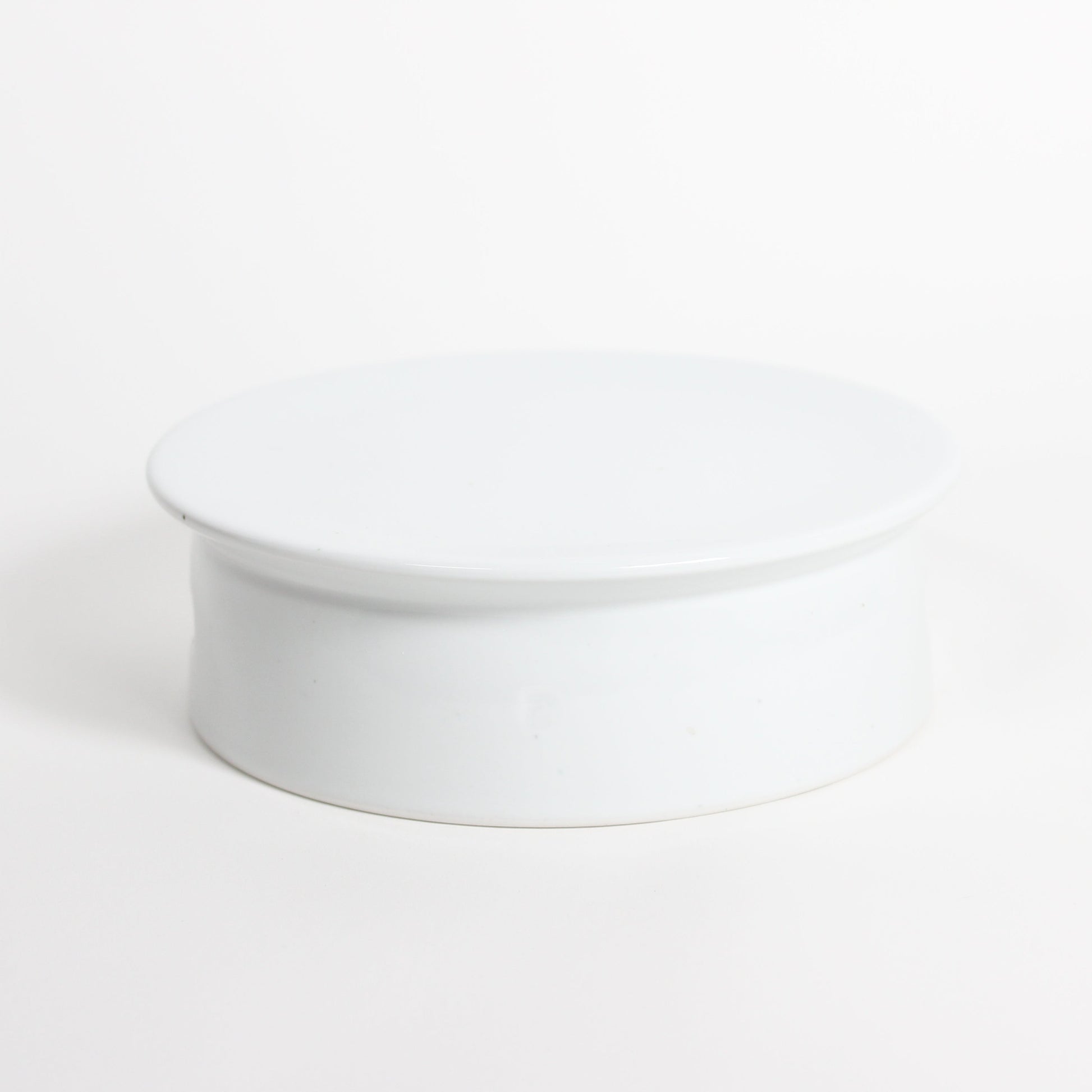 Korean Baekja White Porcelain Highstand Round Plates, L