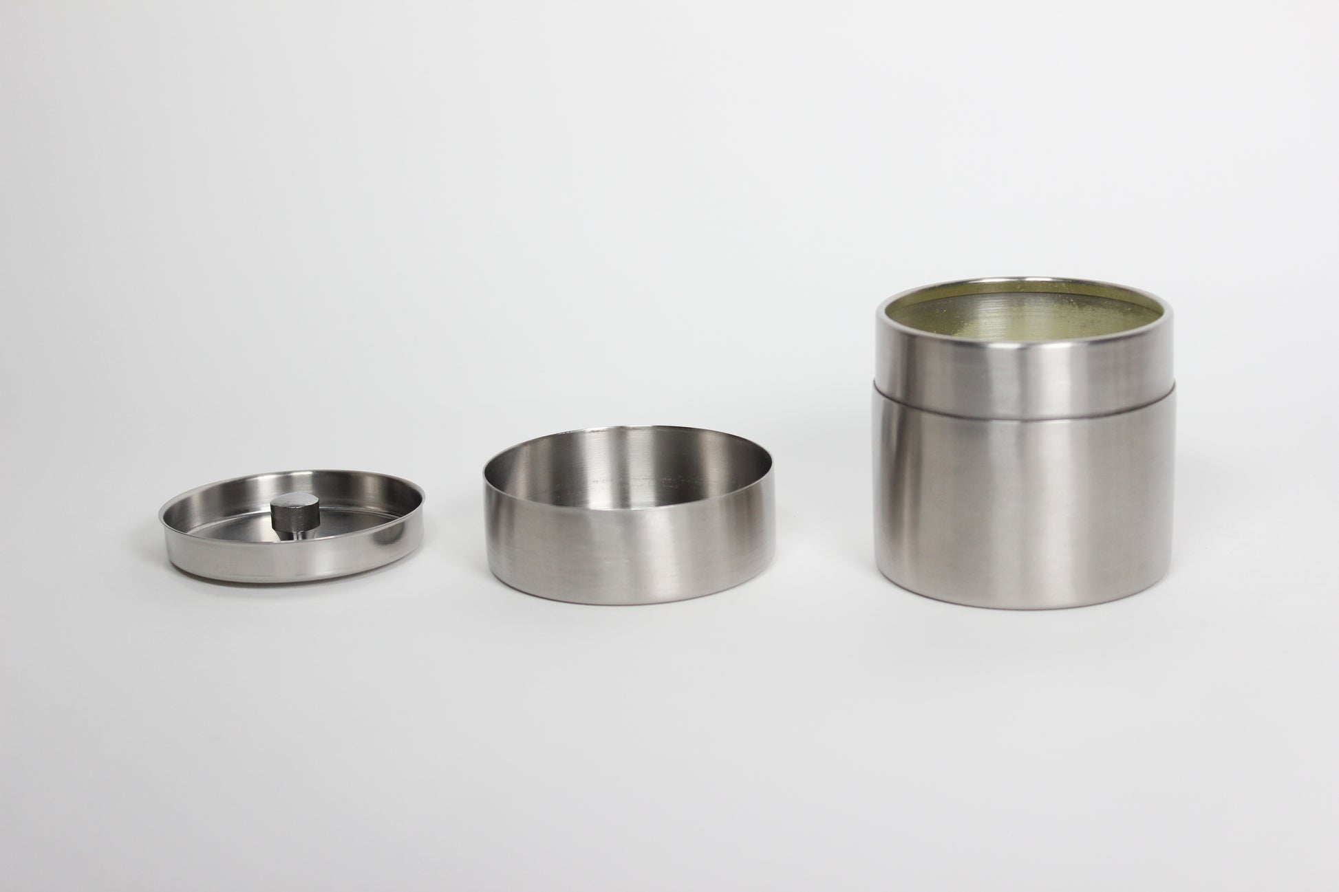 Japanese Stainless Steel Tea Storage Canister, 3 Sizes