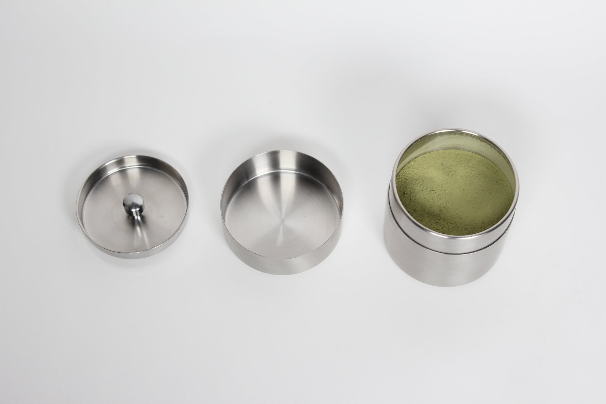Japanese Stainless Steel Tea Storage Canister, 3 Sizes