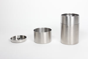 Japanese Stainless Steel Tea Storage Canister, 3 Sizes