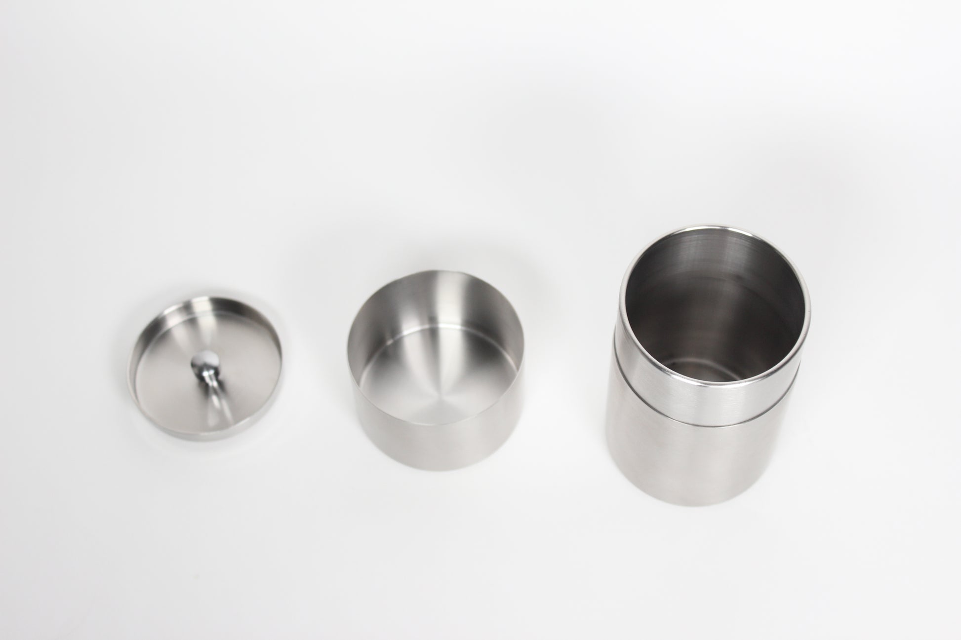 Japanese Stainless Steel Tea Storage Canister, 3 Sizes