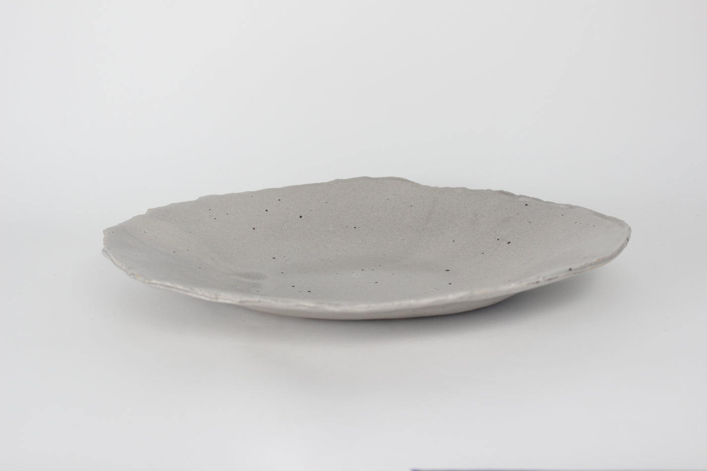 Korean Ceramic Centerpiece II, Speckled Gray