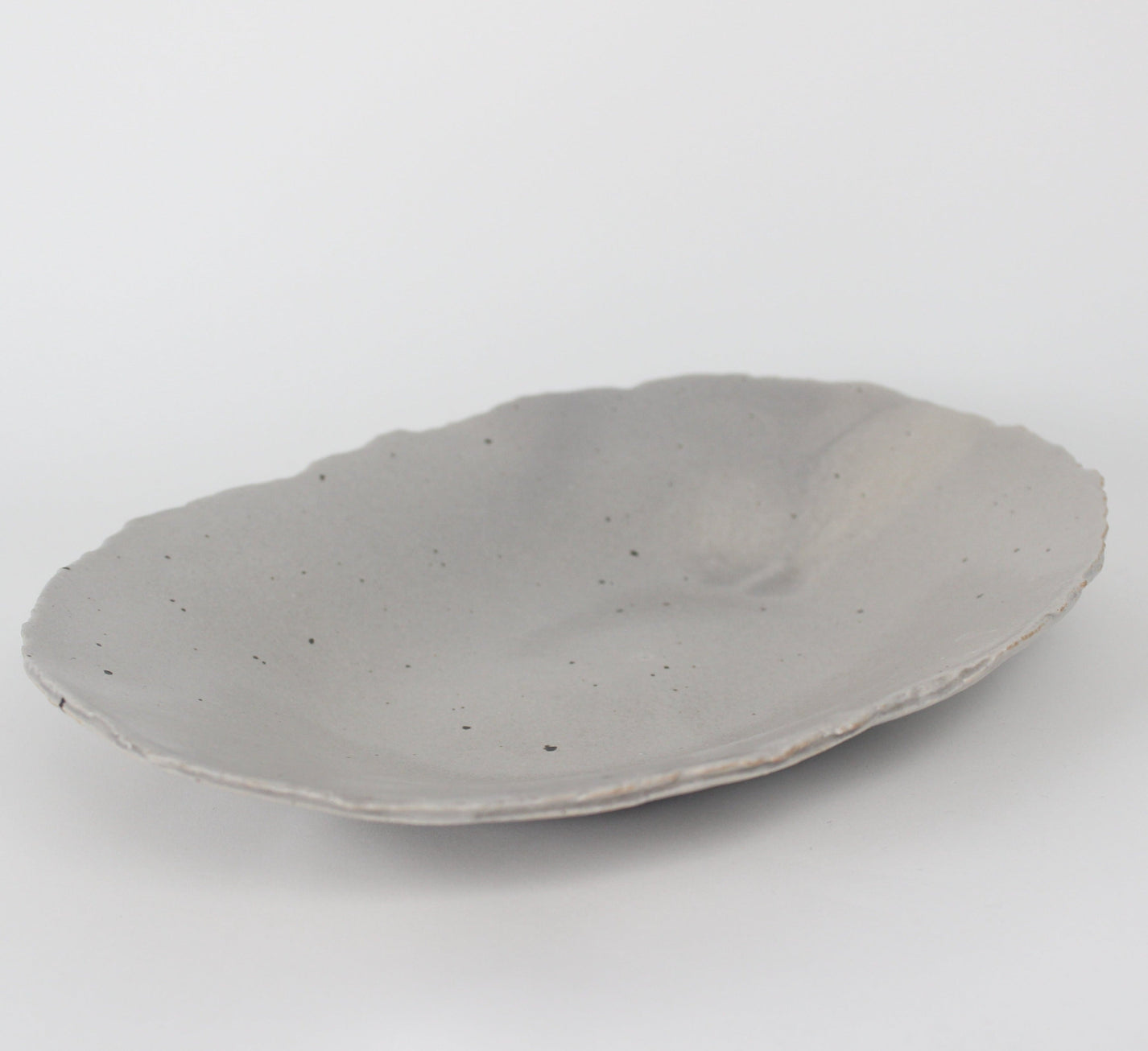 Korean Ceramic Centerpiece II, Speckled Gray