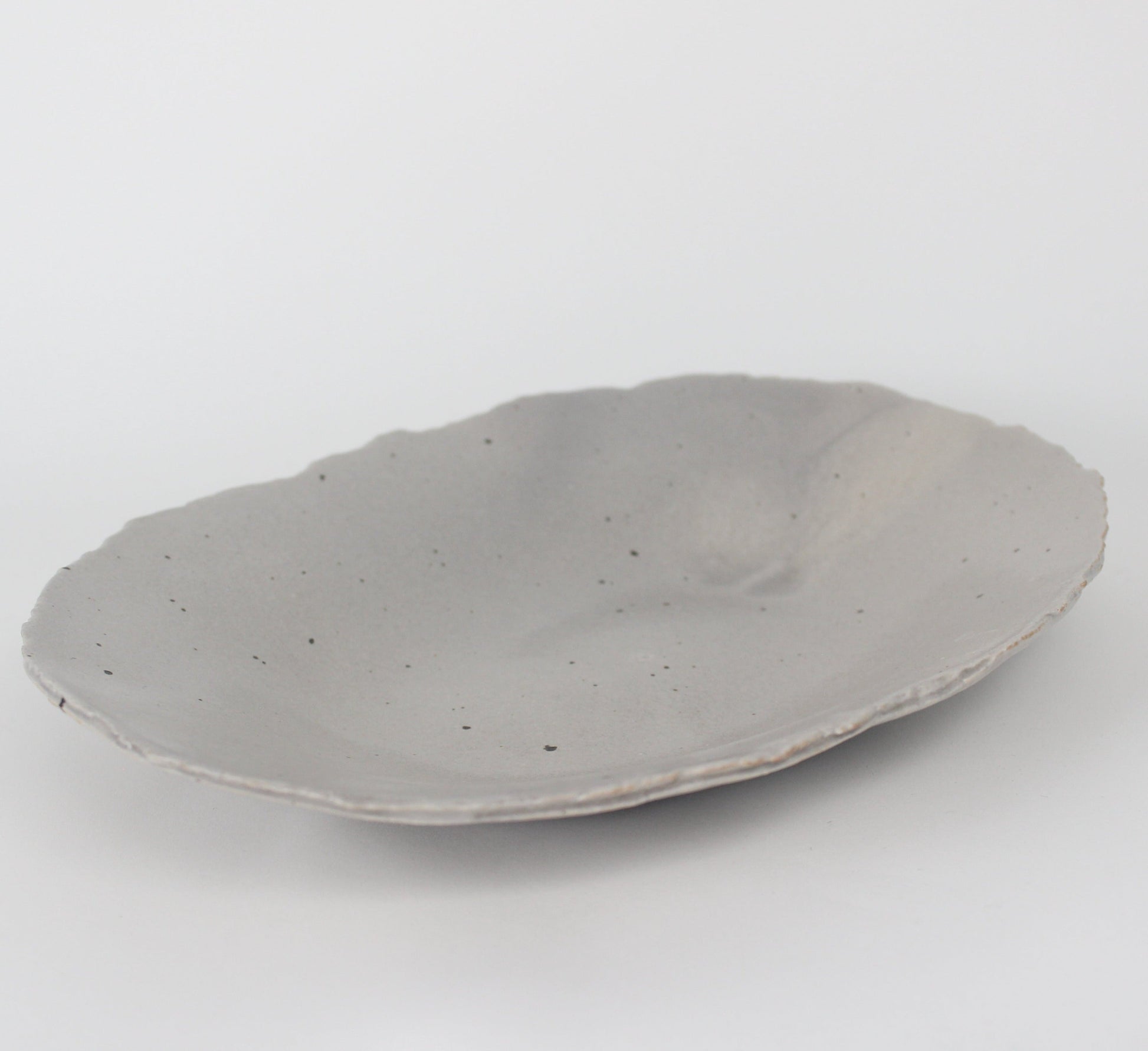 Korean Ceramic Centerpiece II, Speckled Gray