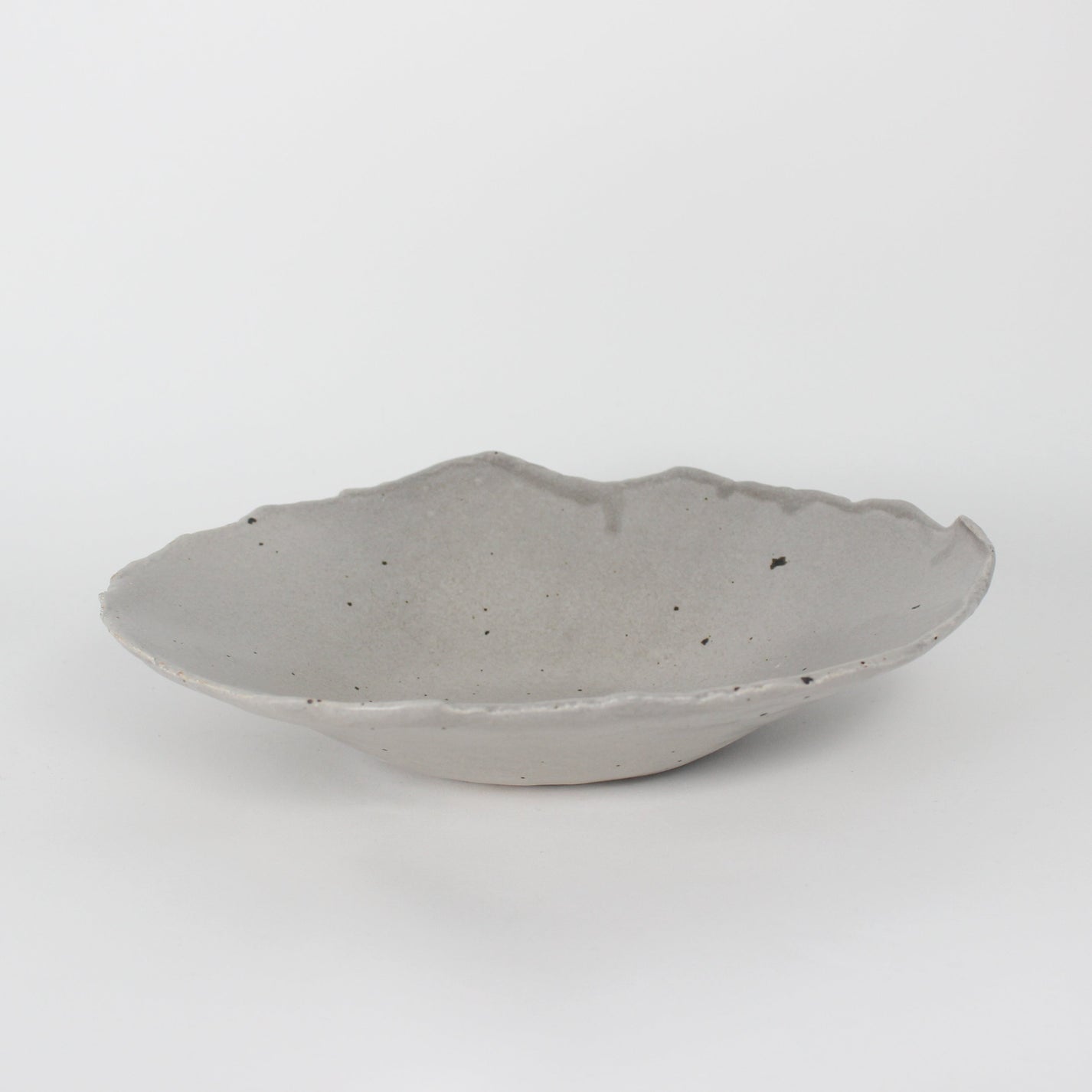 Korean Ceramic Centerpiece I, Speckled Gray