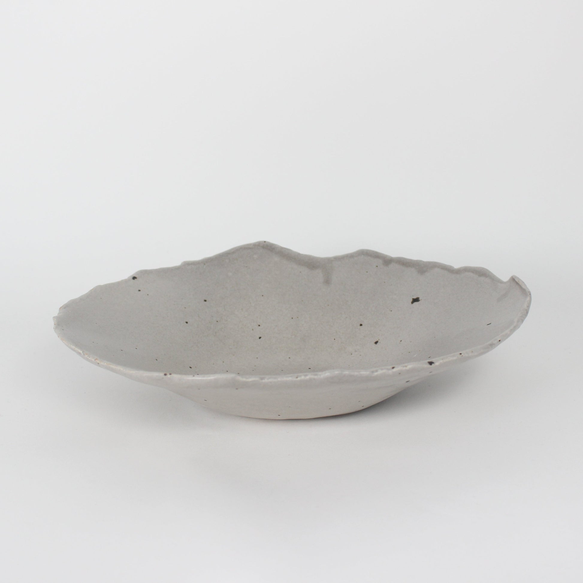 Korean Ceramic Centerpiece I, Speckled Gray