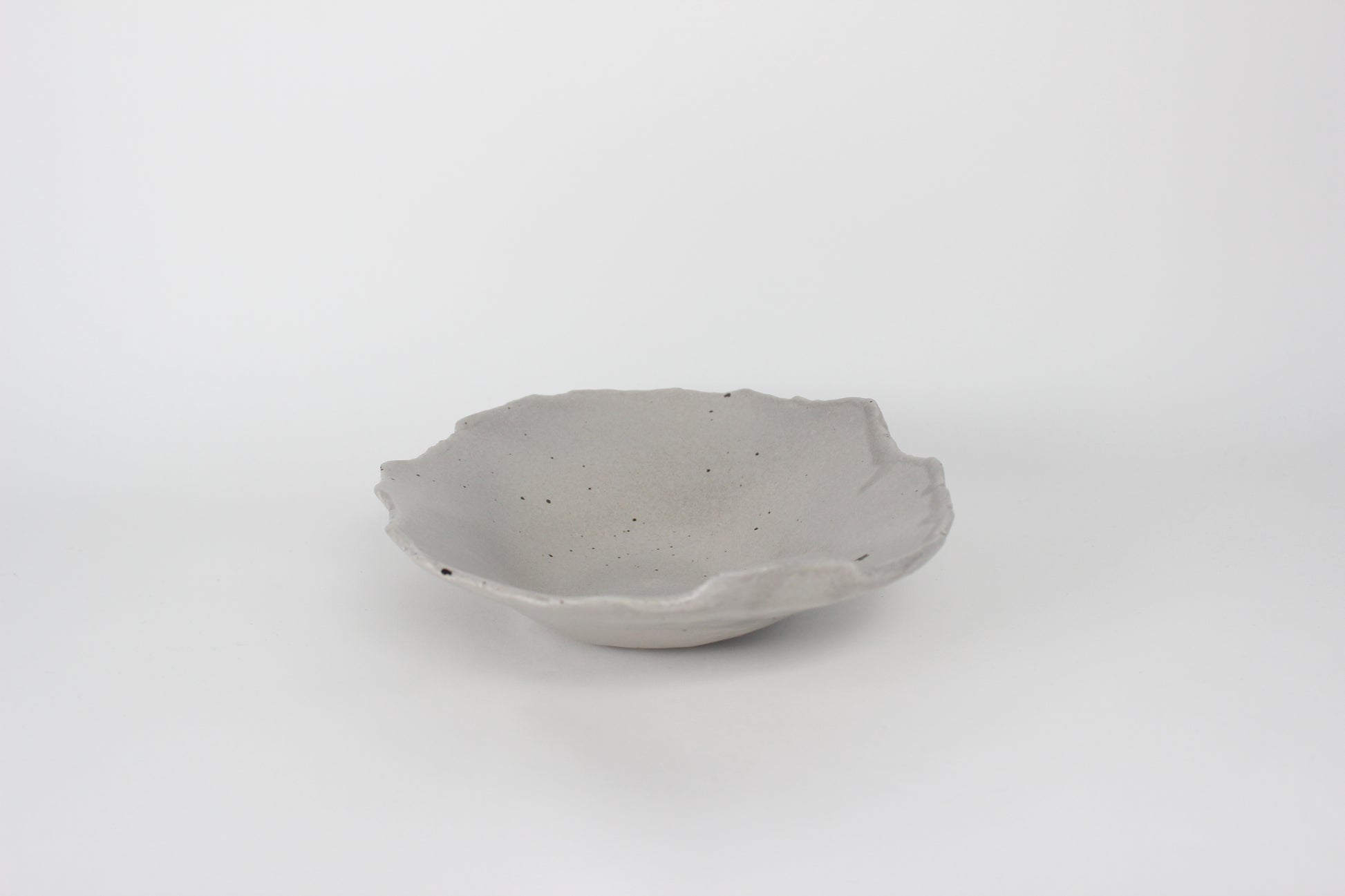 Korean Ceramic Centerpiece I, Speckled Gray