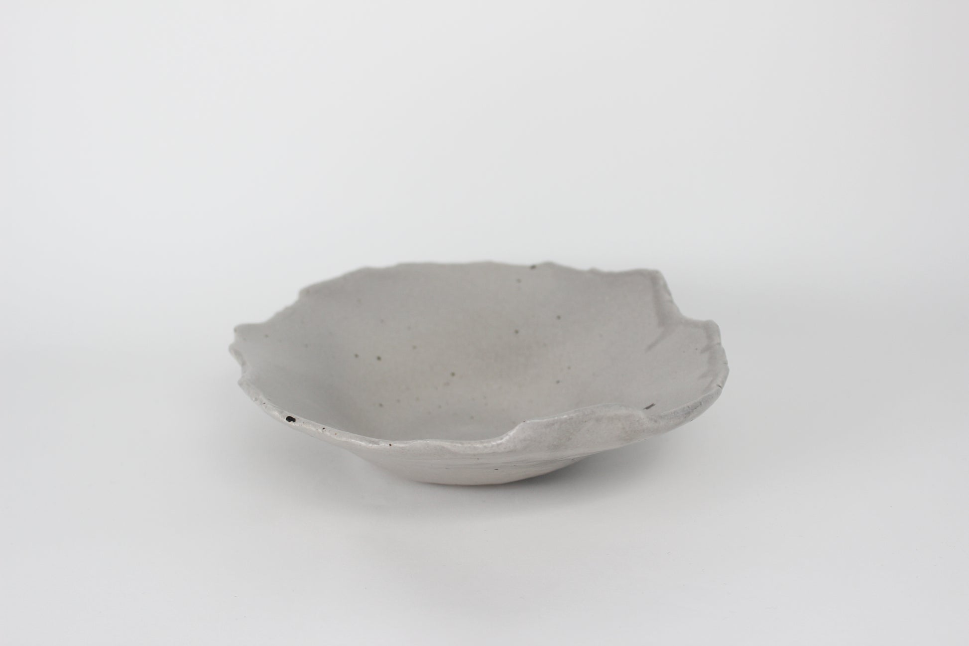 Korean Ceramic Centerpiece I, Speckled Gray