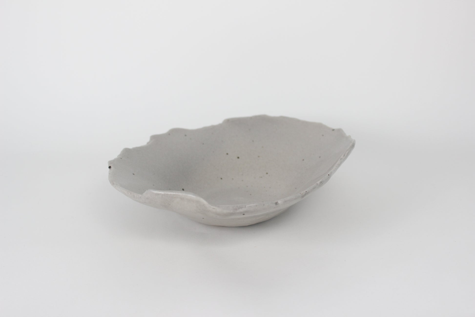 Korean Ceramic Centerpiece I, Speckled Gray