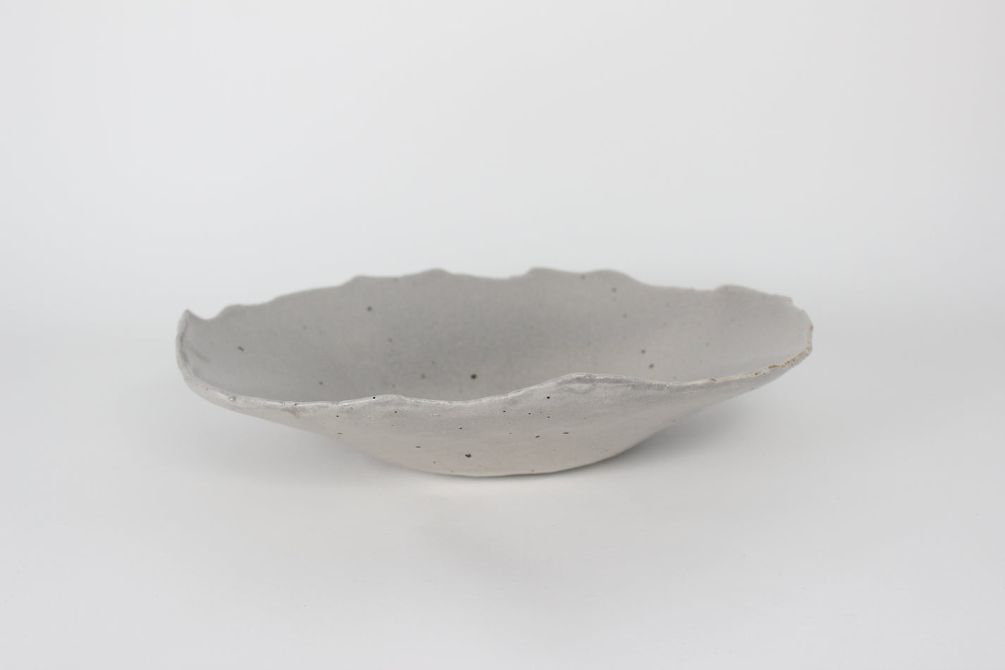 Korean Ceramic Centerpiece I, Speckled Gray