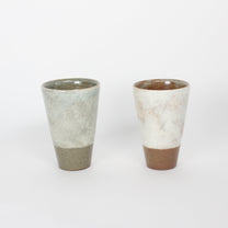 Korean Buncheong Ceramic Two-Tone Cups (Set)