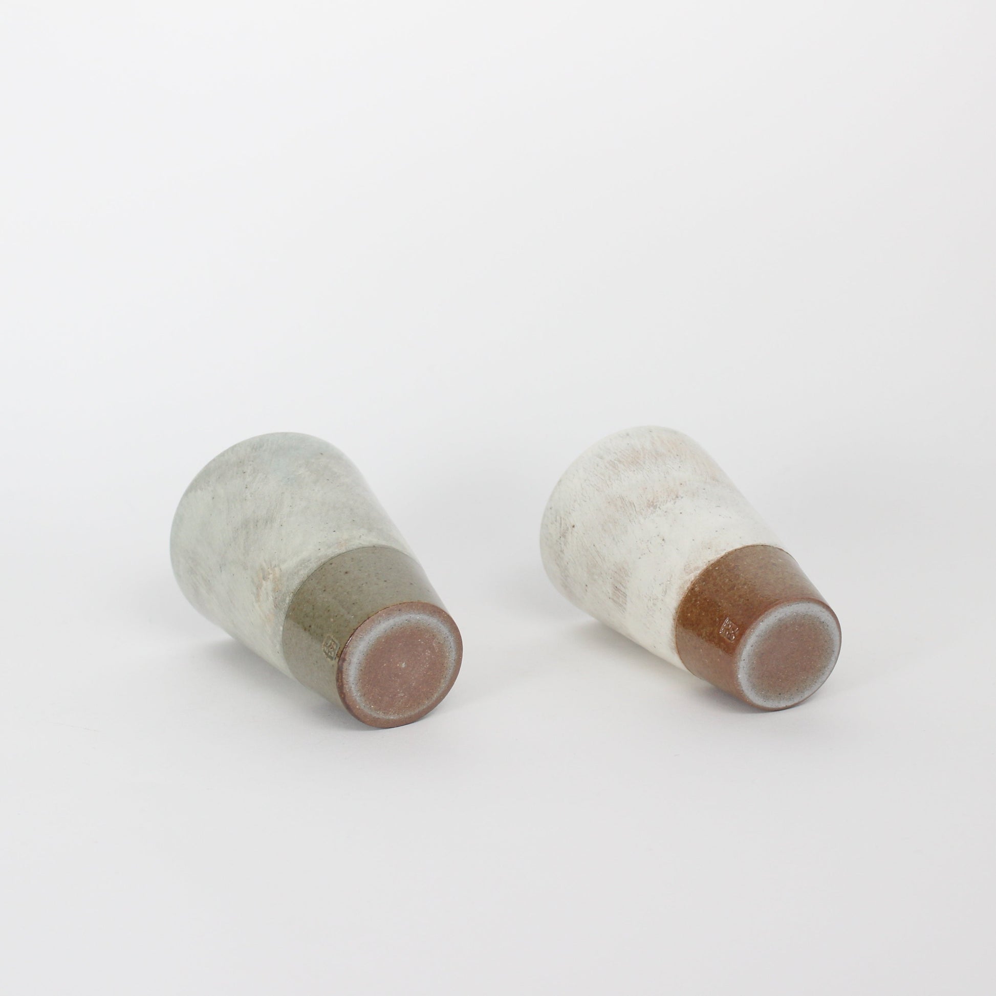 Korean Buncheong Ceramic Two-Tone Cups (Set)