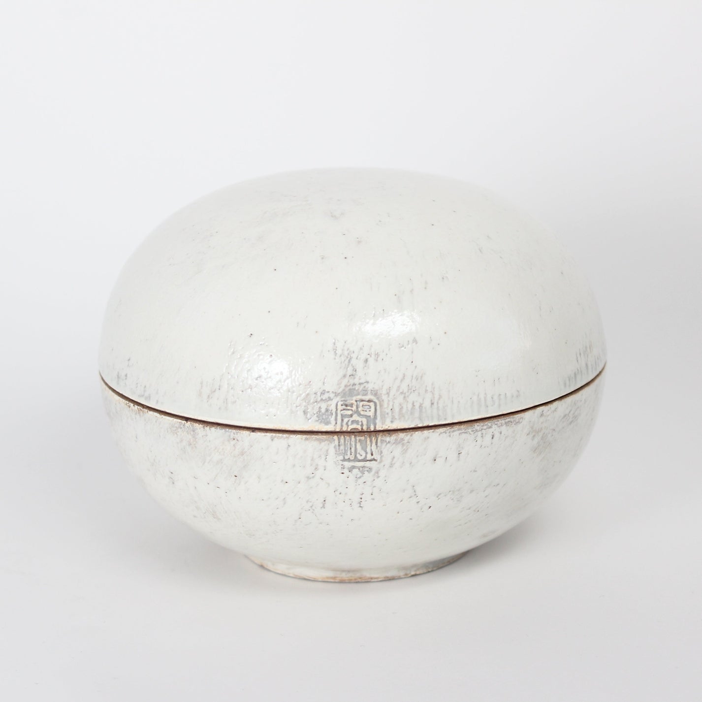 Korean Buncheong Ceramic Lidded Case, Large