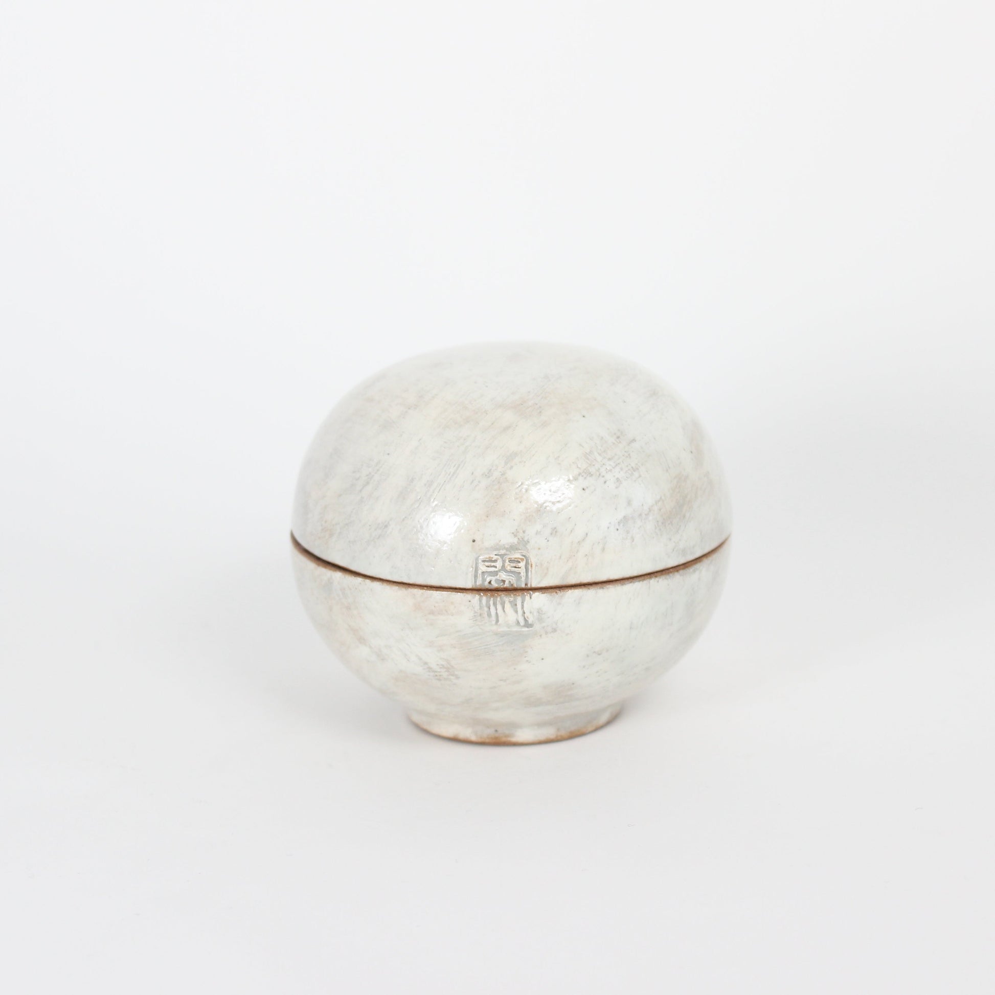 Korean Buncheong Ceramic Lidded Case, Small