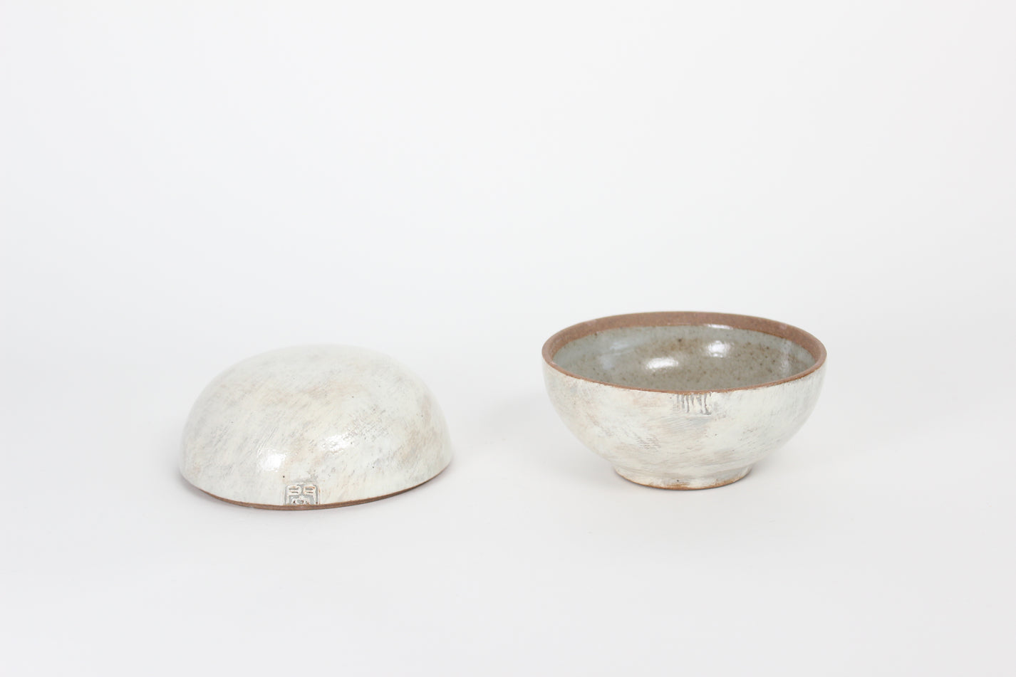 Korean Buncheong Ceramic Lidded Case, Small