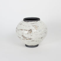 Korean Buncheong Ceramic Crackle Hangari Jar