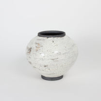 Korean Buncheong Ceramic Crackle Hangari Jar