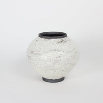 Korean Buncheong Ceramic Crackle Hangari Jar