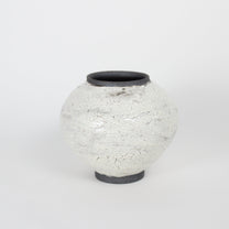 Korean Buncheong Ceramic Crackle Hangari Jar